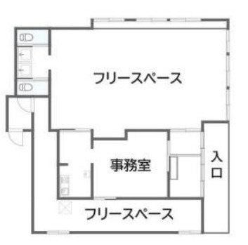 草津市草津３丁目の店舗事務所の間取り
