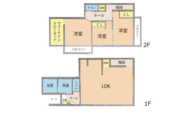 【間取り】 | 広島市西区己斐東2丁目　中古一戸建て