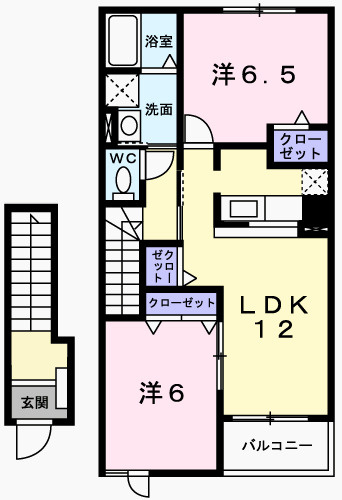 アメニティ・アミノウチＡの間取り