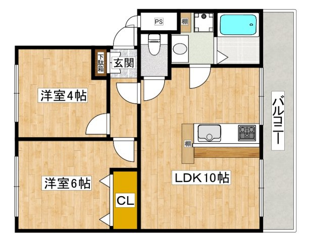 【間取り】 | 仁川リバーサイドハイツA棟