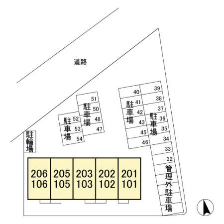 【区画図】 | ミッドパレス市場町　Ⅱ