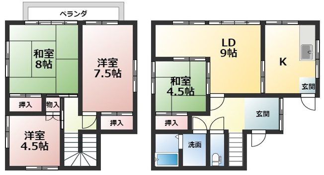 【間取り】 | 栃木市本町戸建