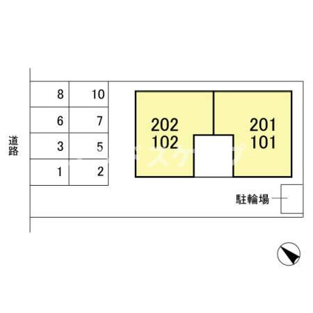 メルべーユ・ミキの区画図|高崎、前橋エリアのお部屋探しはエンドスケープまで！お客様の理想お聞かせ下さい♪