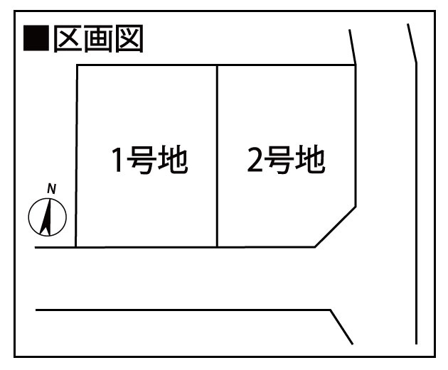 京阪宇治線『桃山南口』駅まで徒歩７分■建築条件なし売土地■伏見区桃山町大島の区画図|該当物件：２号地