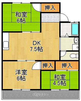 【間取り】 | さくらハイツ（国分）