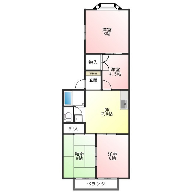 エースハイツの間取り