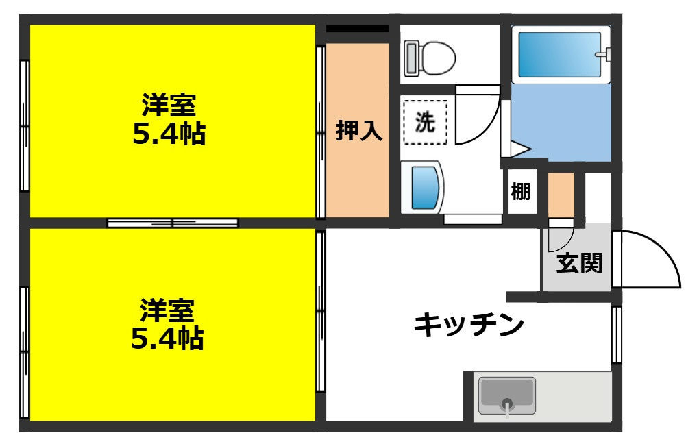 ディアス中津川Eの間取り