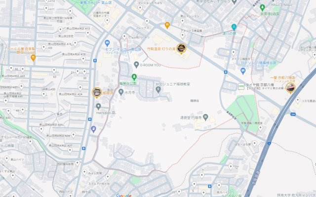 八幡市八幡福禄谷　新築一戸建ての地図