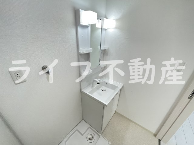 D porta Alegriaの独立洗面台|独立洗面台、小物を置くことができて便利です