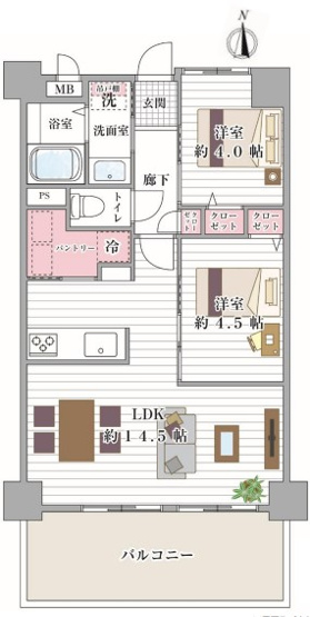 【間取り】 | パラツィーナセシリア豊中
