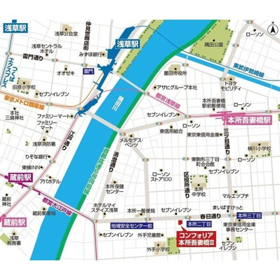 【地図】 | コンフォリア本所吾妻橋Ⅱ