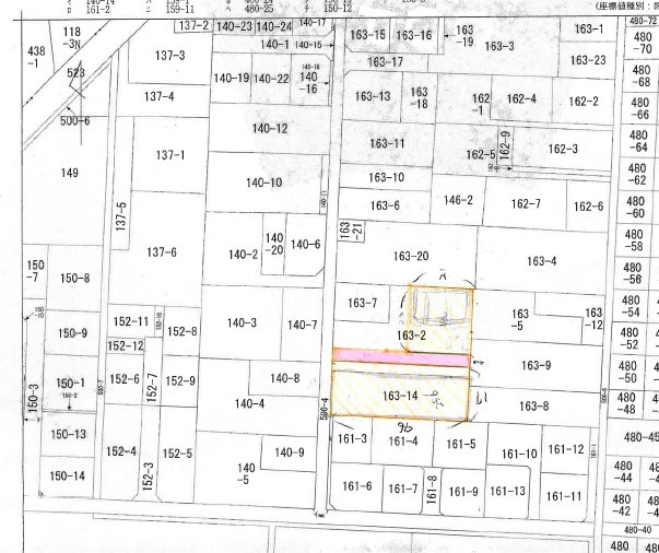 十和田市大字三本木字西小稲の土地図
