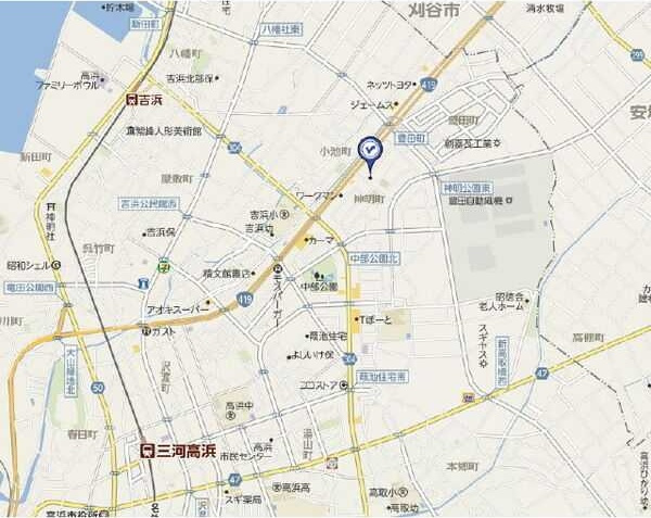 アンプルール リーブル 悠Ⅰ　　刈谷市近郊の賃貸ならクラスホーム刈谷店の地図