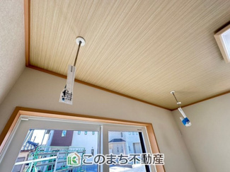 【設備】 | 鹿沼市栄町モデルハウス　1号棟 | 雨でも安心！室内物干しも標準装備です♪

