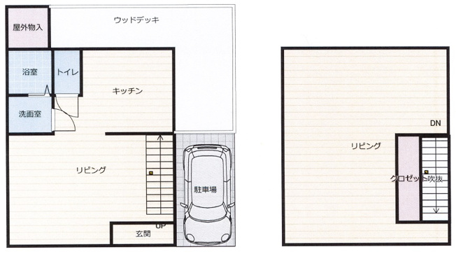 【間取り】 | 淡路市深草　ログハウス