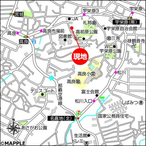 ハートフルタウン那覇市高良　全１棟の地図