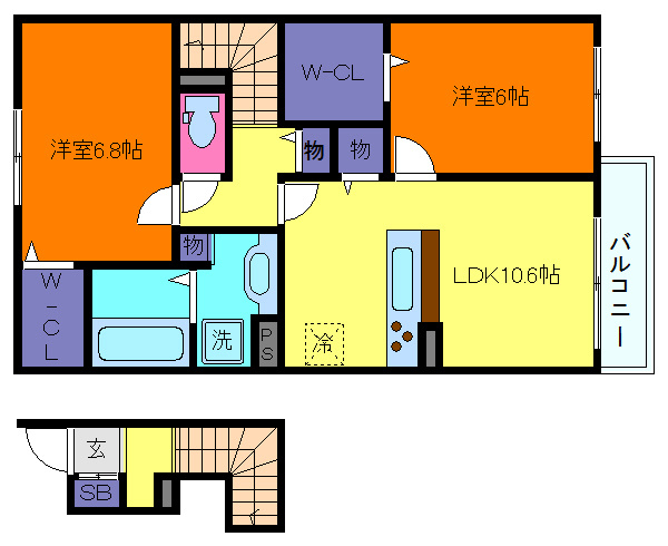 コンフォール赤坂の間取り
