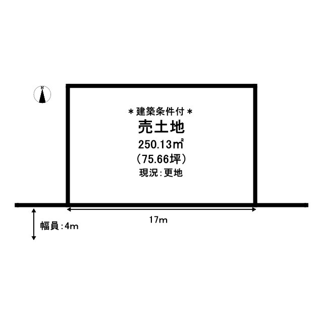 米子市上後藤5丁目土地の土地図