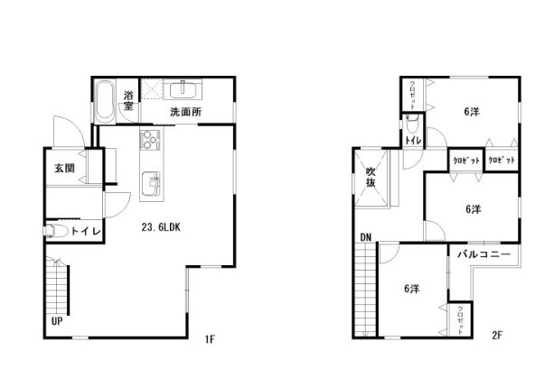 土佐山田町　中古戸建　（築浅物件）の間取り
