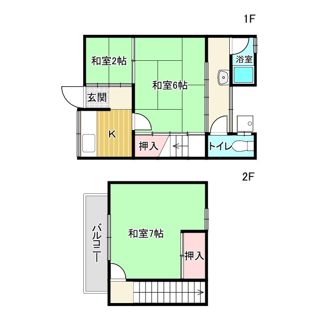 北袋町テラスハウスの間取り