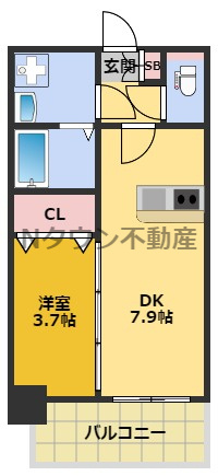 【間取り】 | メイクスWアート上前津V | 間取りです。