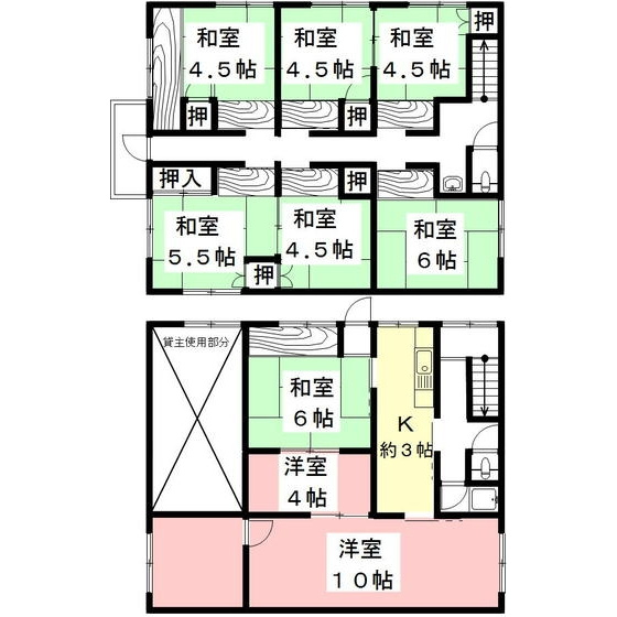 岐阜市黒野の事務所の間取り