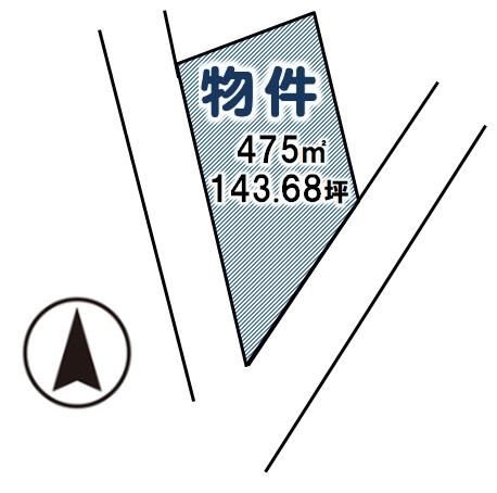 筑西市関本中の土地図