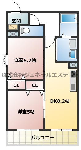 クリエオーレ日之出町の間取り