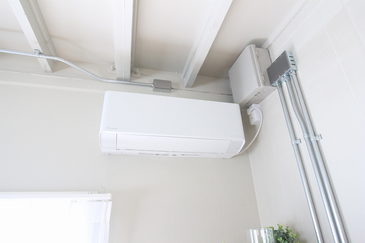 野木町若林の居間・リビング|嬉しいエアコン付きです！