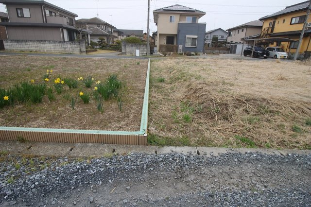筑西市小川の外観|北側との境界部分（2022年3月撮影）
