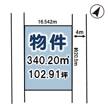 筑西市小川の土地図|区画図