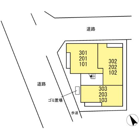 D-Paina東長沼の区画図