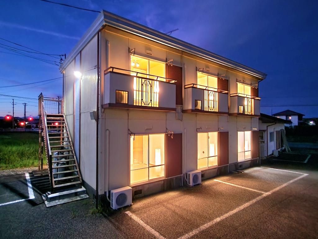 菊川市嶺田の一棟アパートの外観