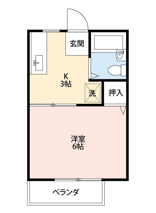 菊川市嶺田の一棟アパートの間取り