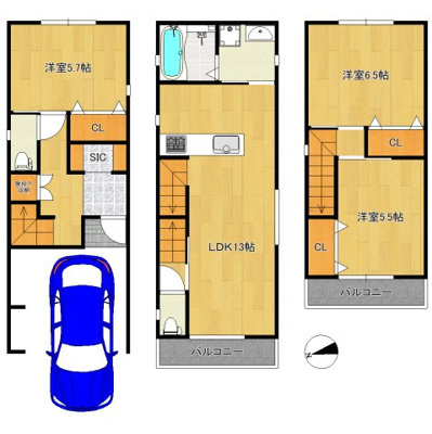 【参考プラン】 | 南余部　建築条件付売土地 | 【建物面積：81.19ｍ2・建物参考価格1800万円】
フリープランですので、お好きに間取り変更できますよ！