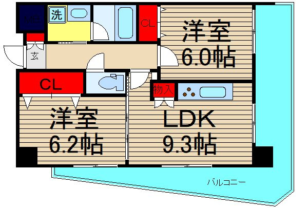 ロジュマン浪速の間取り