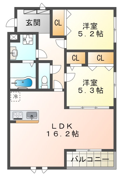 クレアトゥールの間取り