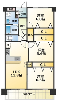【間取り】 | シーサイドコーポラス西宮