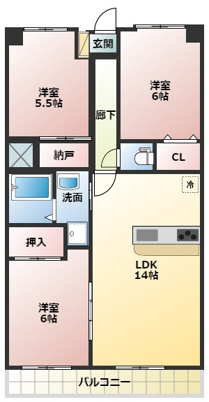 ティファニー益城の間取り