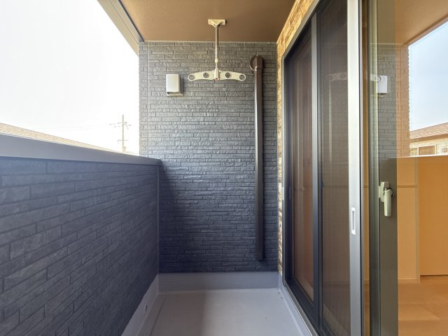 赤穂市アパートのバルコニー