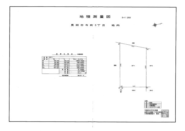 見附市今町三丁目売土地の土地図