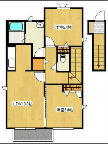 【間取り】 | フィオーレ弐番館 A
