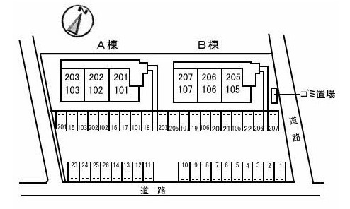 プログレス　A棟の区画図