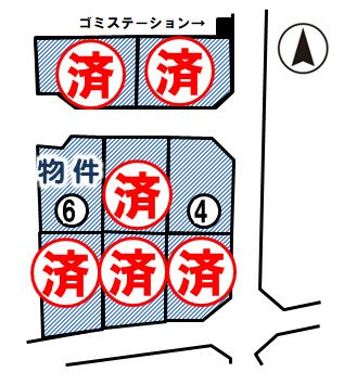 《分譲地》栃木市沼和田町　全8区画（区画6）の区画図|区画図