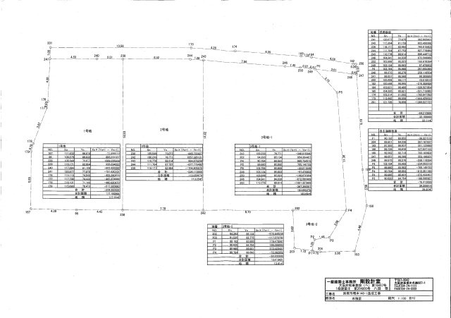 貝塚市橋本売土地（角地）の土地図|３号地-1が売買対象地です