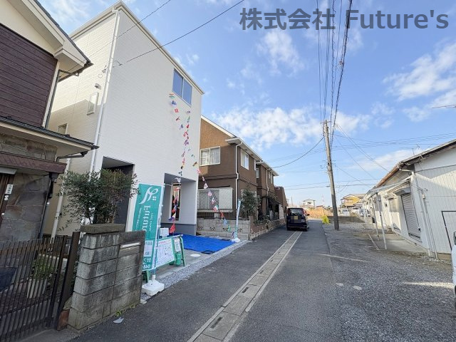 三郷市戸ヶ崎1丁目　新築戸建　全1棟　の前面道路含む現地写真|前面道路含む現地写真です。
