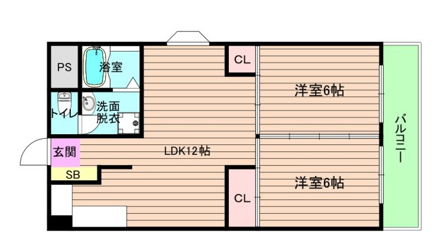 大阪市都島区中野町１丁目の賃貸マンションの間取り