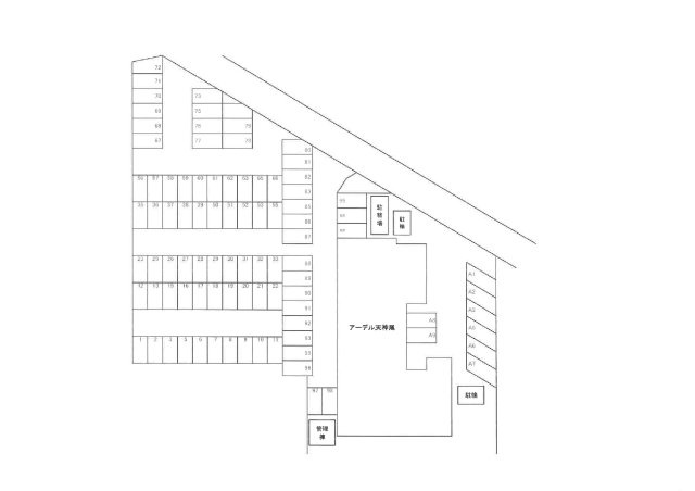 アーデル天神尾駐車場　①の区画図