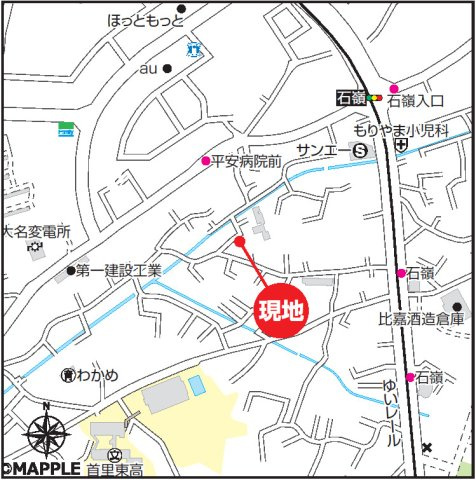 ハートフルタウン那覇市首里石嶺町Ⅳの地図