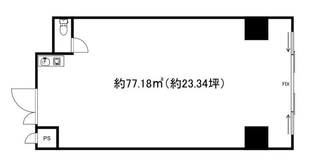 シャルマンコーポ大津堅田　事業用貸事務所の間取り